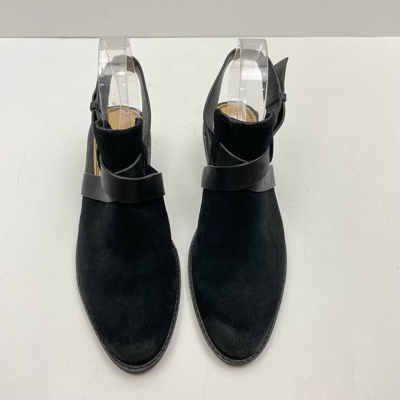 Splendid | Dasha NWOB Black Suede Leather Ankle Strap Booties - Picture 2 of 13